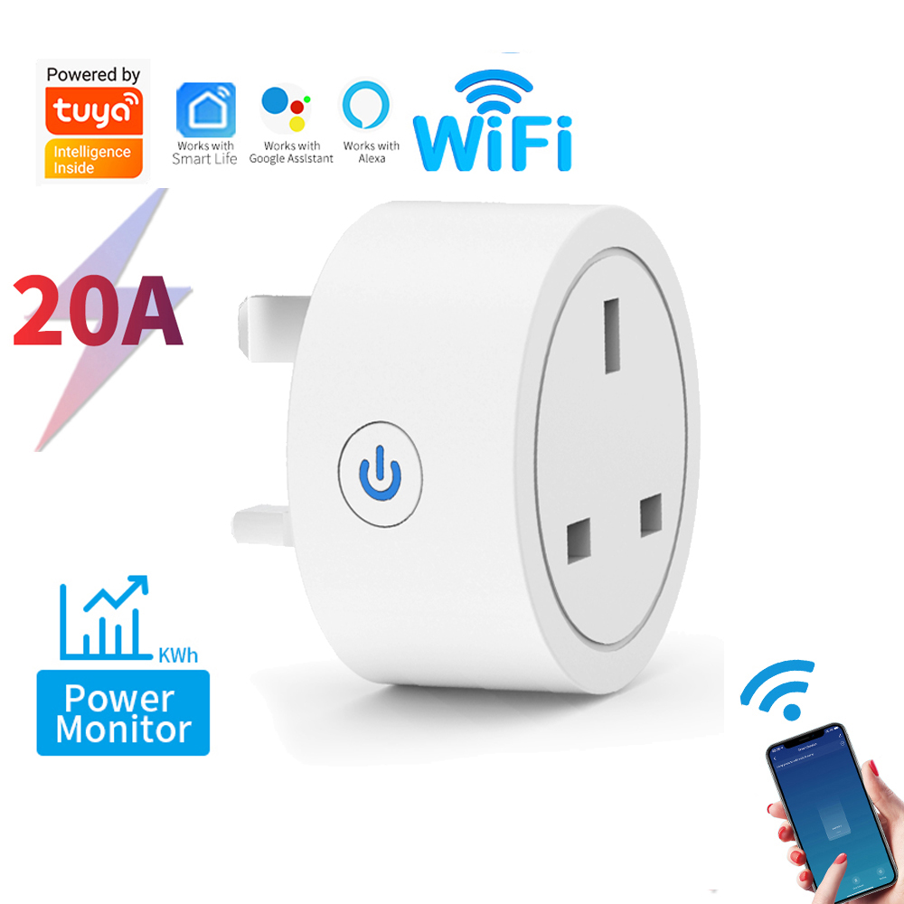 Zigbee Smart Plug Energy Monitor - Tuya Smart Plug UK, WiFi Zigbee