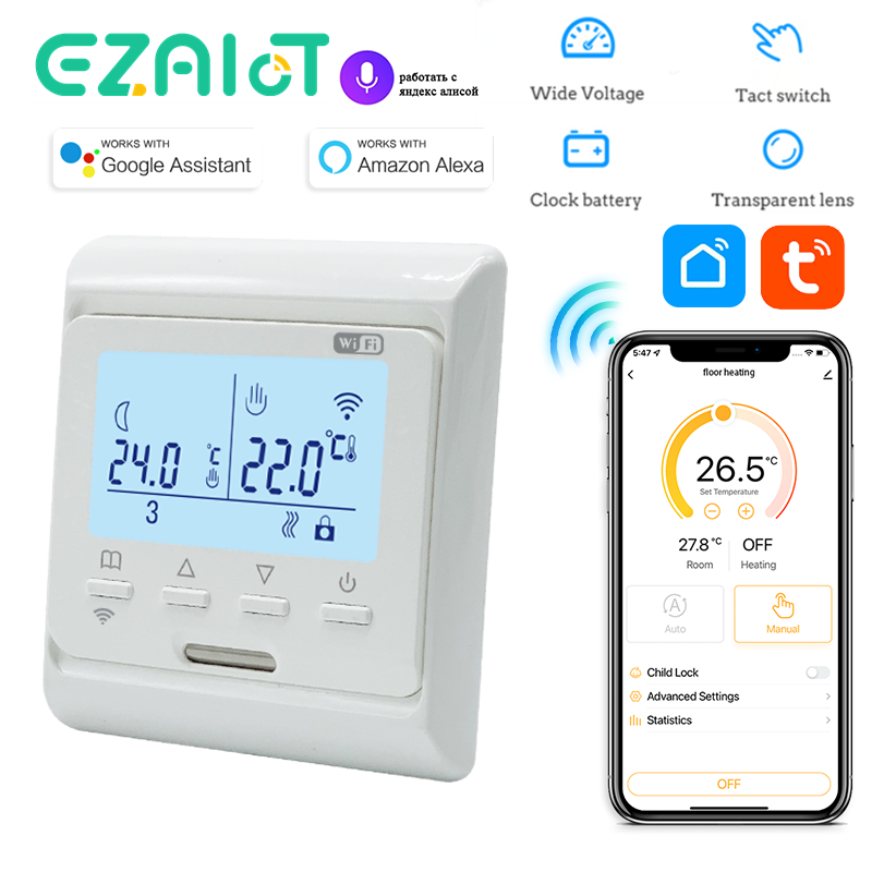 Smart Thermostat Heating Floor - WiFi Heat Floor Programmable Thermostat 220V