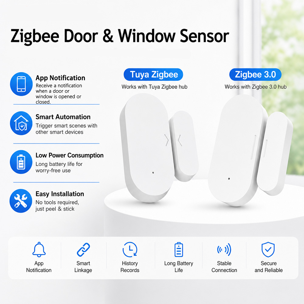 Zigbee Door Window Sensor - Zigbee Door Window Sensor UZ-5D Compatible