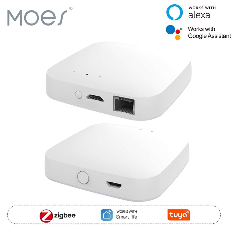 Zigbee Gateway Hub Tuya - MOES Tuya ZigBee3.0 Smart Hub, Wireless/Wired
