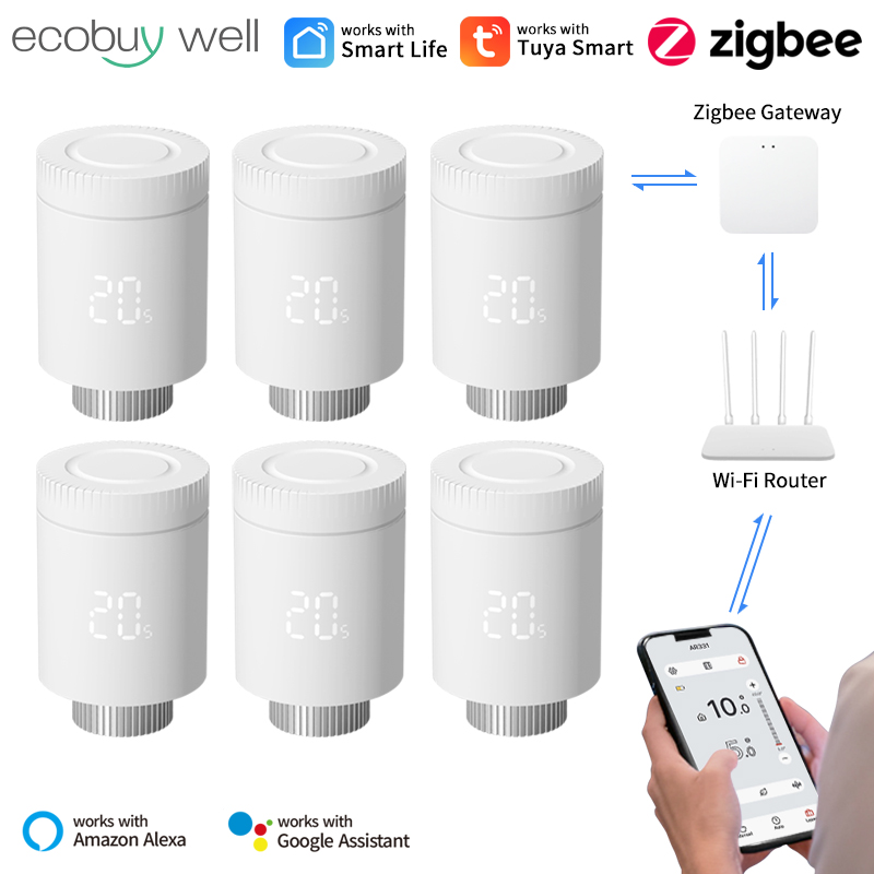 Wifi Radiator Valve Thermostat - Tuya Zigbee 3.0 Thermostatic Valve Smart