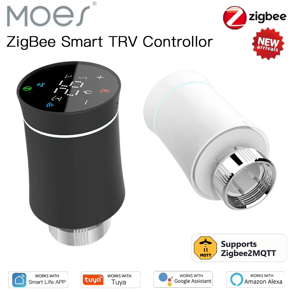 Wifi Radiator Valve Thermostat - MOES ZigBee3.0 TRV Thermostat Tuya Smart