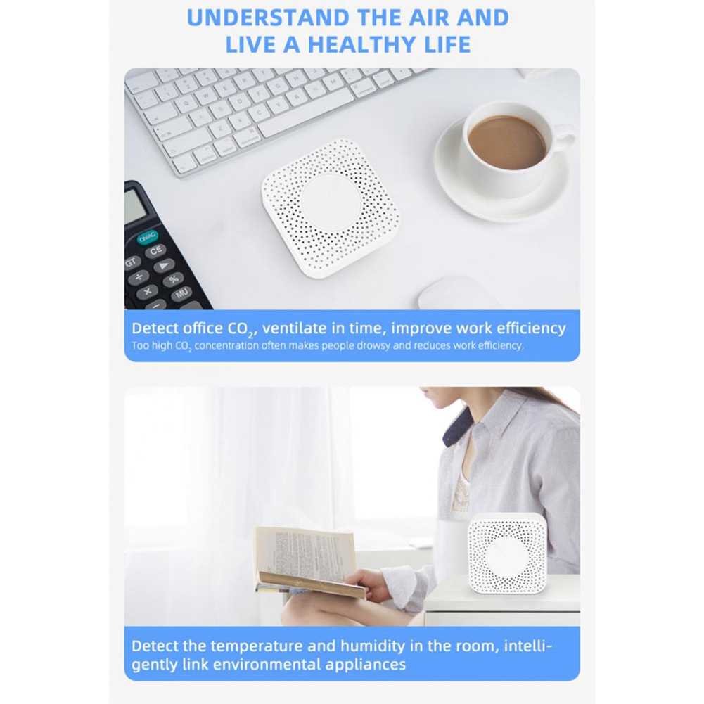 Zigbee Temperature Humidity Sensor - AC23-Tuya Zigbee Smart Air Quality Monitor