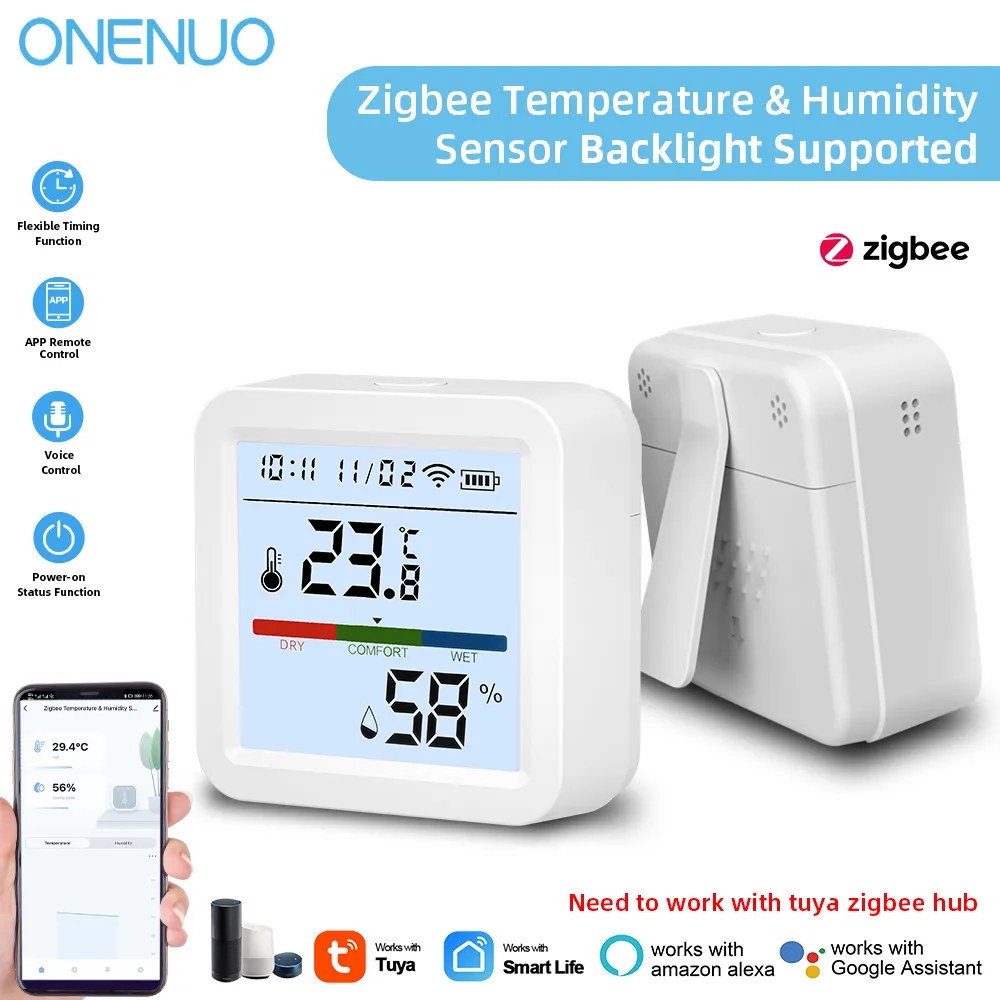 Zigbee Temperature Humidity Sensor - Tuya ZigBee Temperature Humidity Sensor LCD