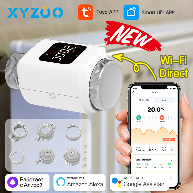 Wifi Radiator Valve Thermostat - Tuya Smart WiFi Zigbee TRV Radiator