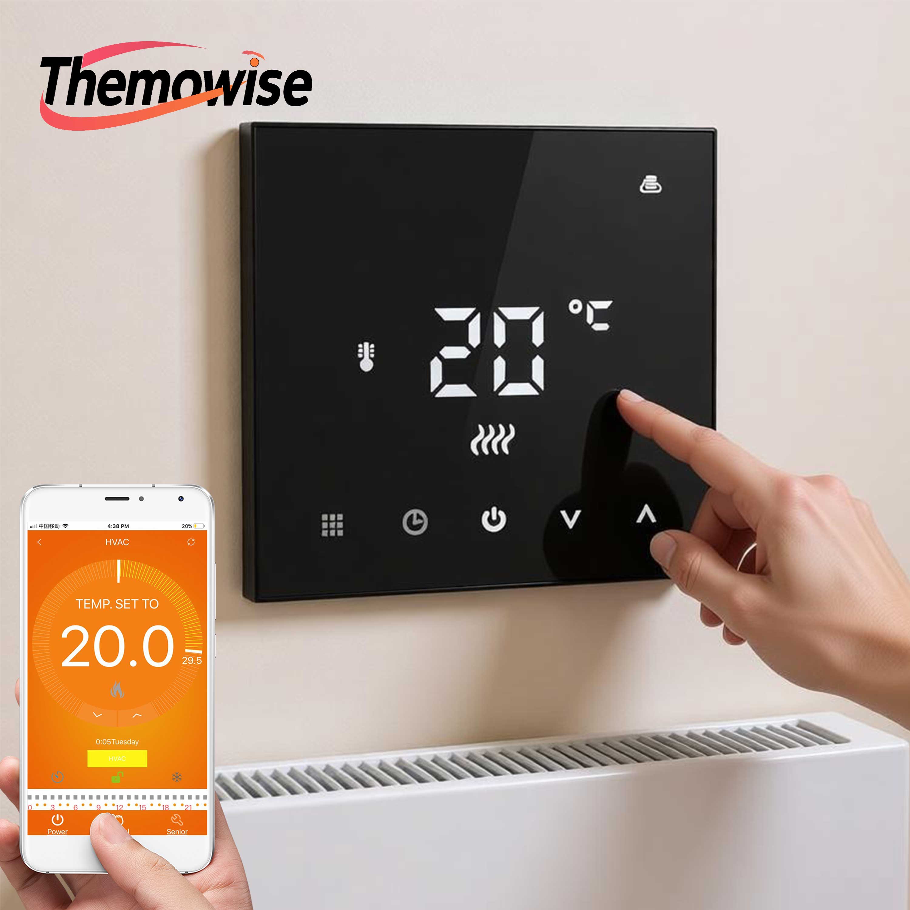 Zigbee Radiator Thermostat Valve - WIFI/Zigbee Dual Sensor Thermostat for 16A