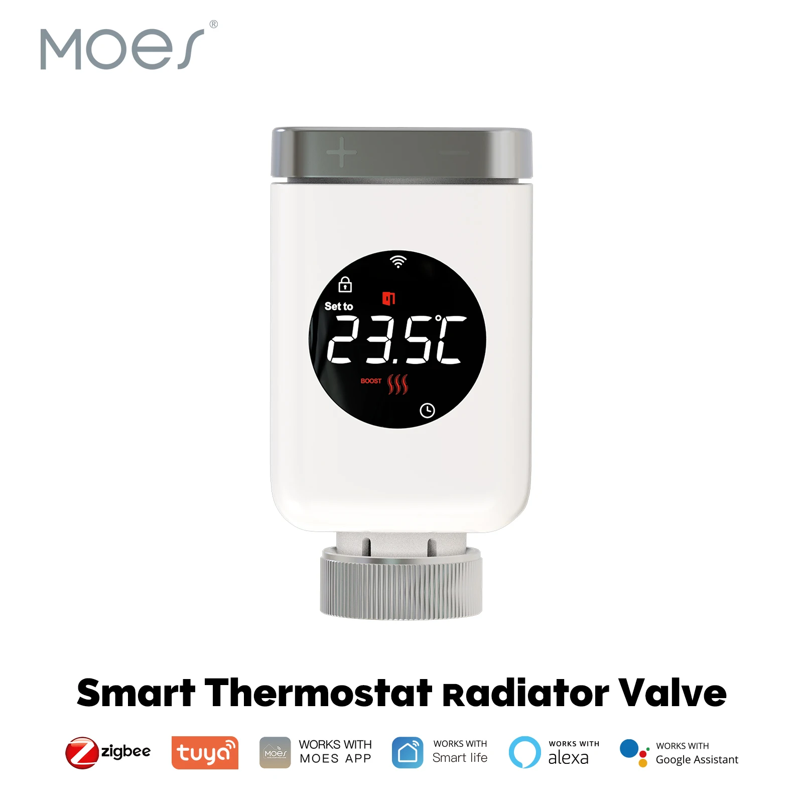Wifi Radiator Valve Thermostat - MOES Tuya Smart Zigbee Thermostatic Radiator