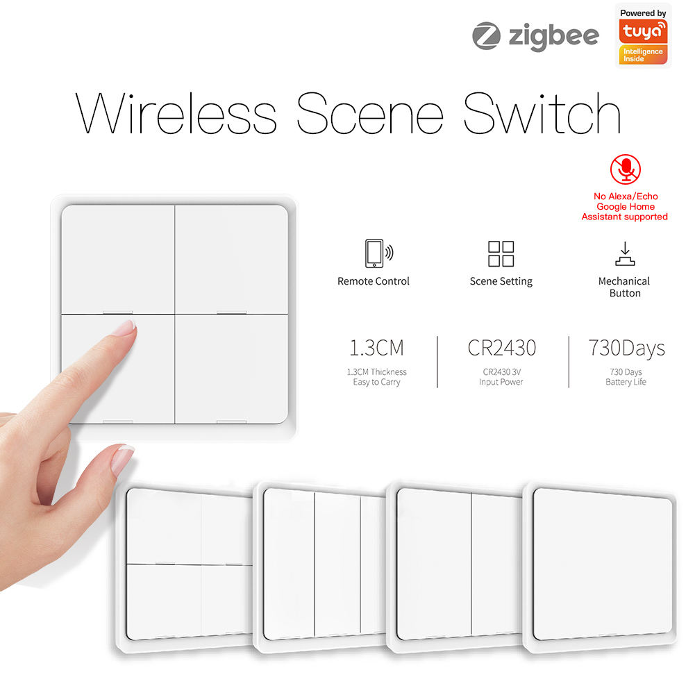 MOES ZigBee Wireless 12 Scene  - Zigbee Smart Button Scene Switch review and price