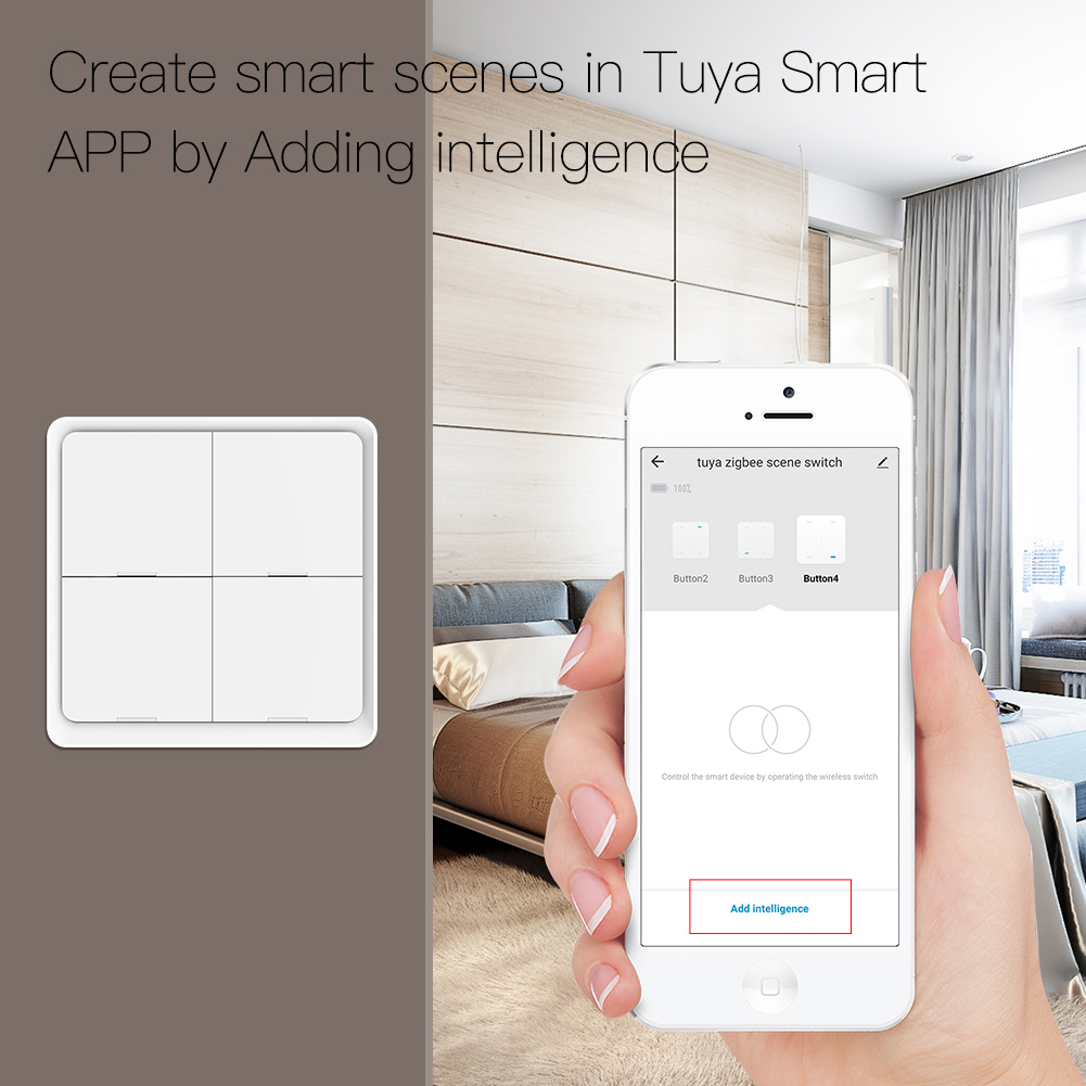 MOES ZigBee Wireless 12 Scene  - Zigbee Smart Button Scene Switch review and price