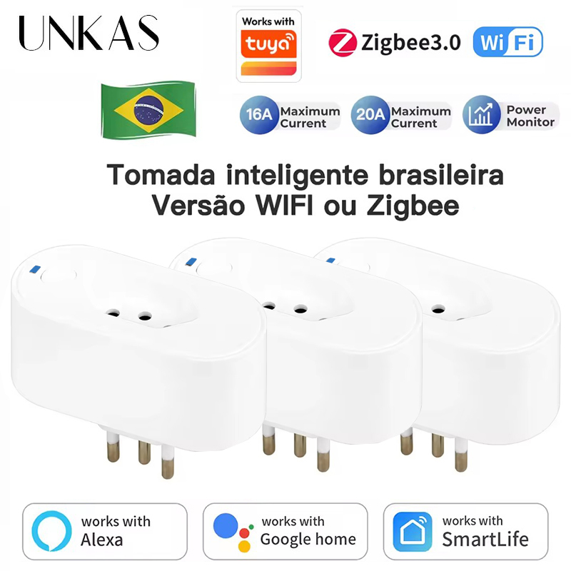 UNKAS Works with Tuya Brazil P - Zigbee Smart Plug Energy Monitor review and price