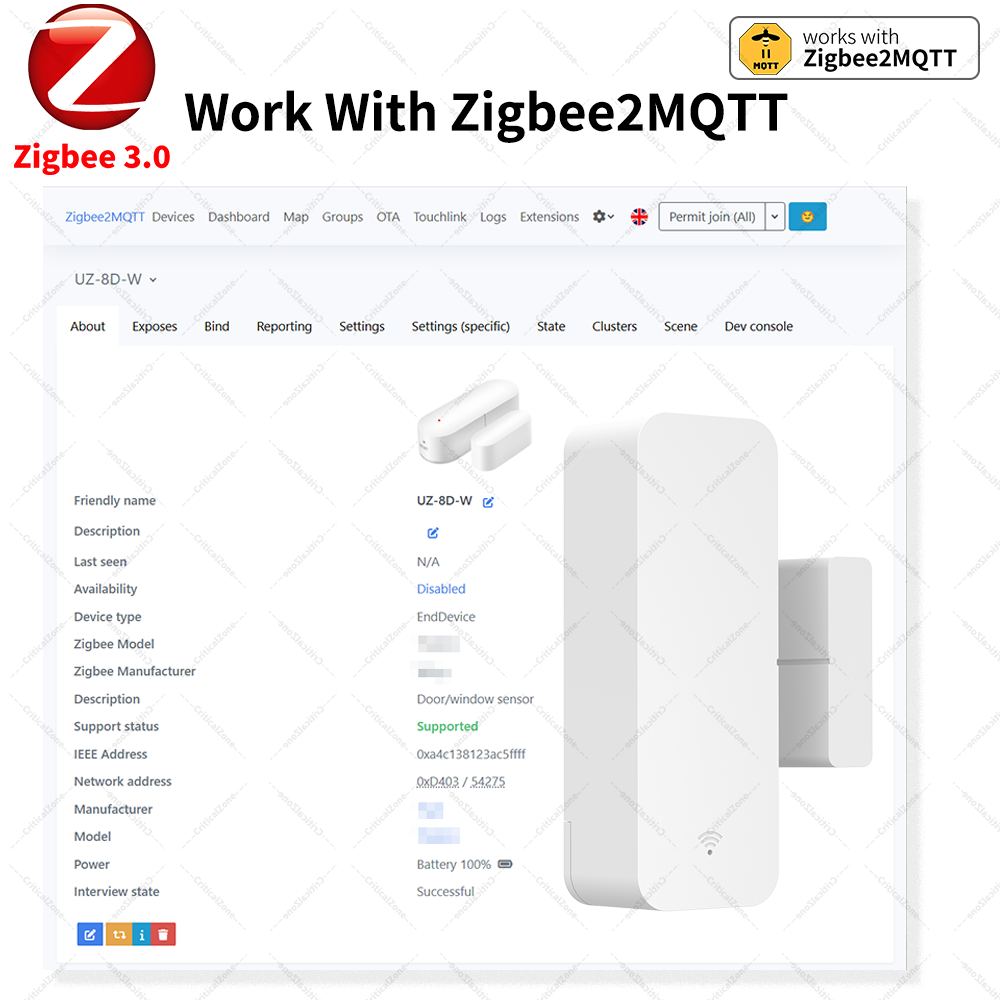 Zigbee 3.0 Door Window Sensor  - Zigbee Door Window Sensor review and price