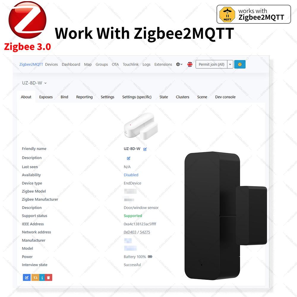 Zigbee 3.0 Door Window Sensor  - Zigbee Door Window Sensor review and price