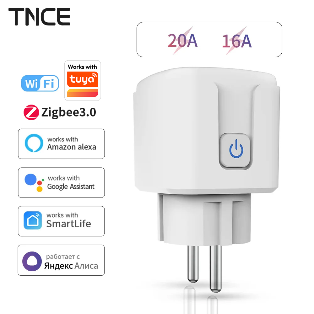 TNCE Tuya WiFi/Zigbee 16A/20A  - Zigbee Smart Plug Energy Monitor review and price