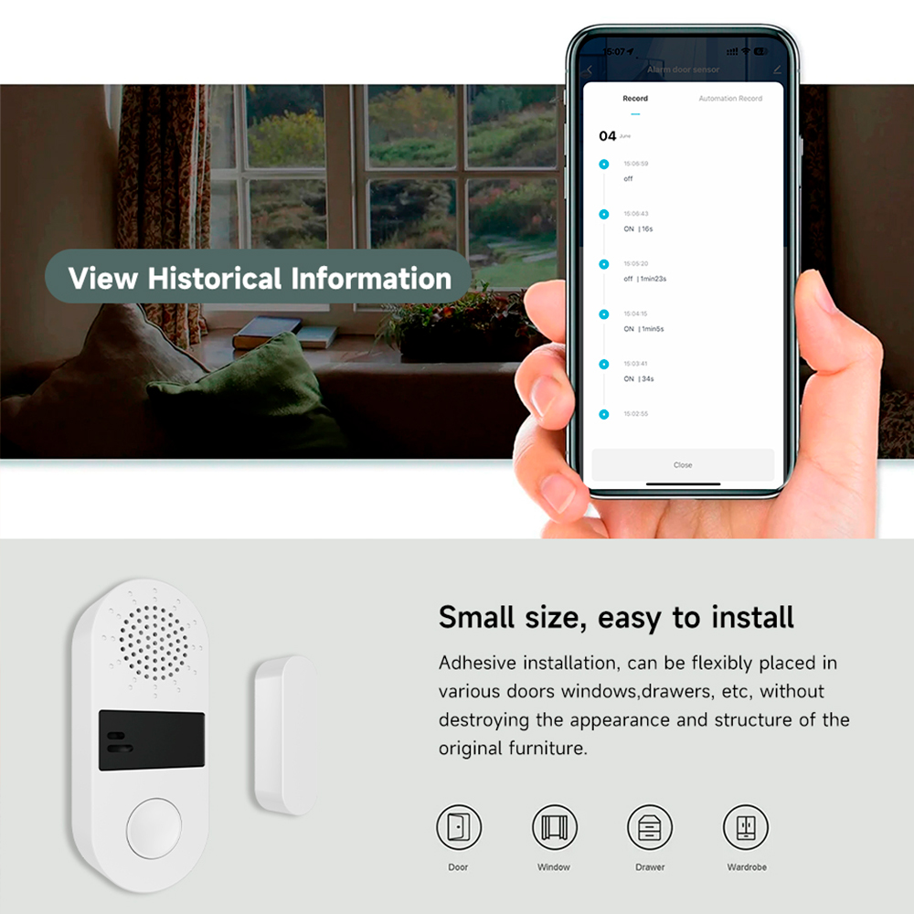 Tuya Zigbee Wireless Door Wind - Zigbee Door Window Sensor review and price