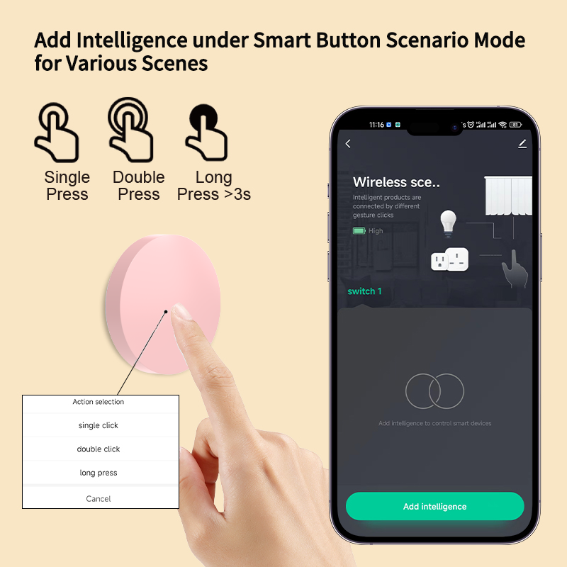 ZigBee Smart Wireless Button S - Zigbee Smart Button Scene Switch review and price