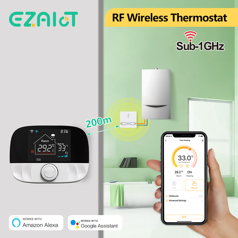 RF433 Wireless Thermostat WiFi - Smart Thermostat Heating Floor review and price