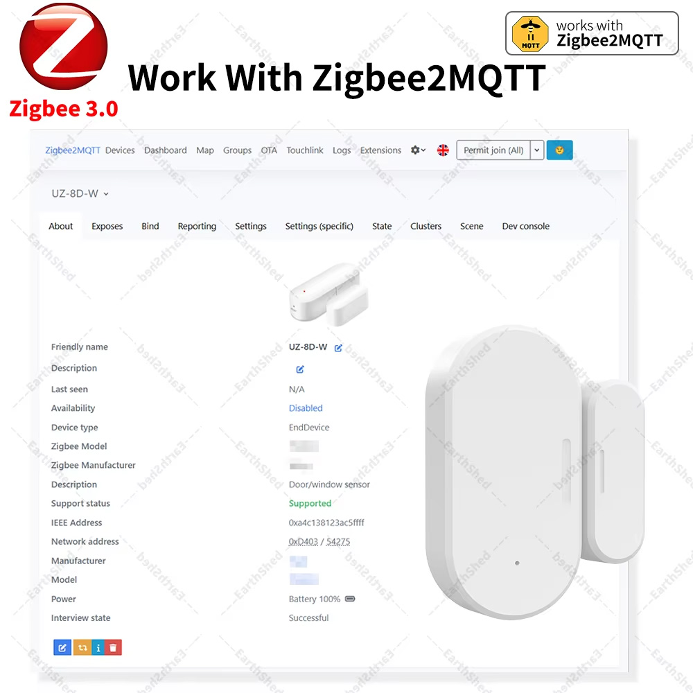 Zigbee 3.0 Door Window Sensor  - Zigbee Door Window Sensor review and price