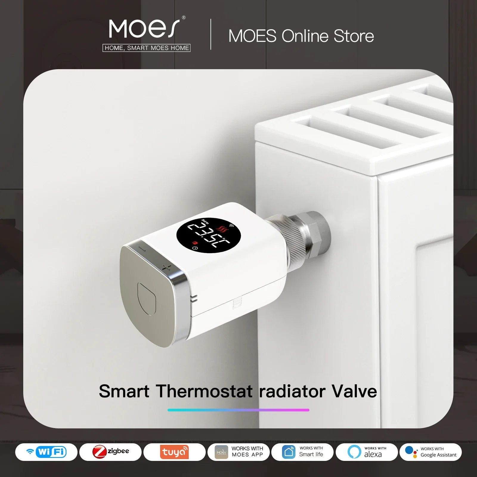 MOES Smart Wifi/Zigbee Thermos - Wifi Radiator Valve Thermostat review and price