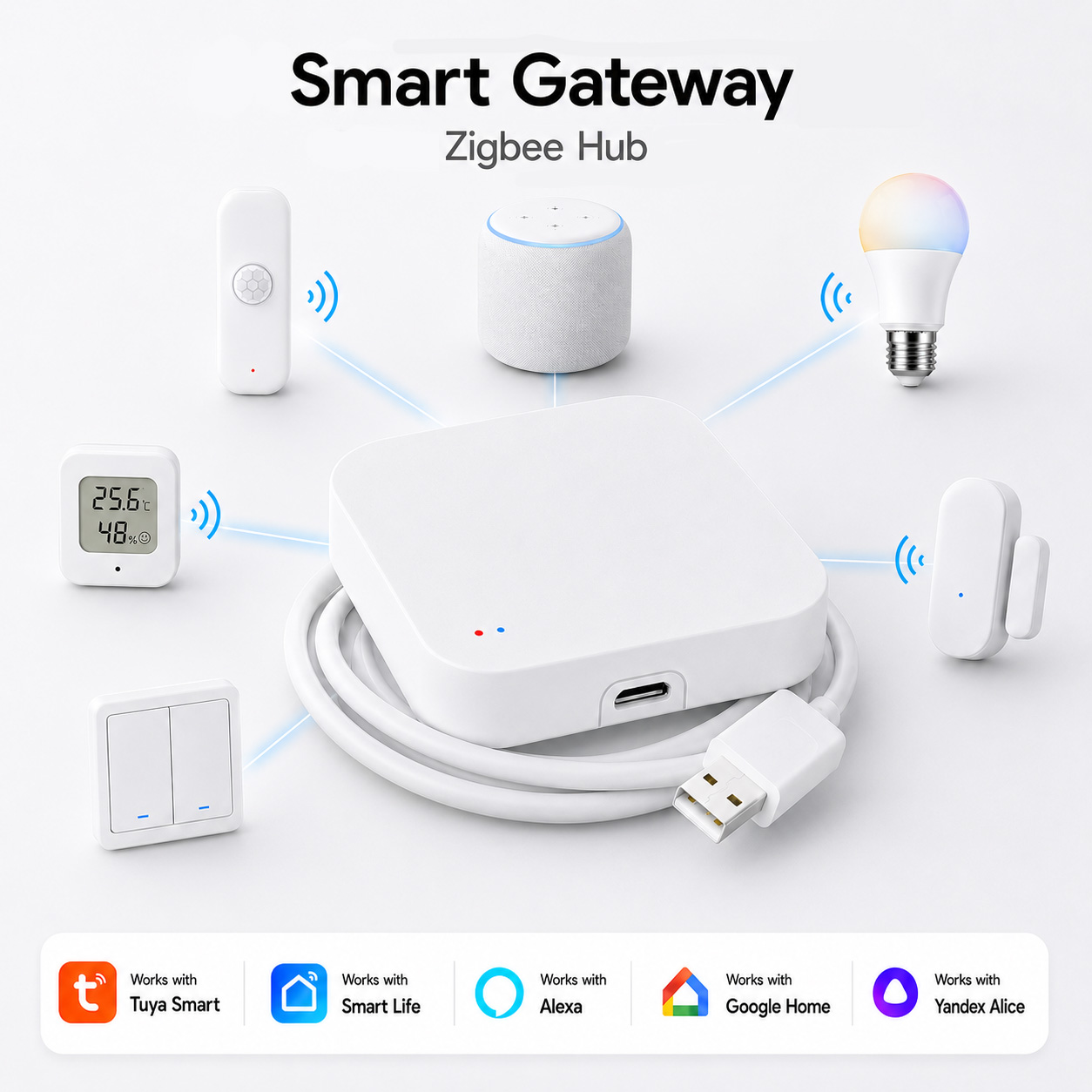 Tuya Zigbee 3.0 Gateway Wifi M - Zigbee Gateway Hub Tuya review and price