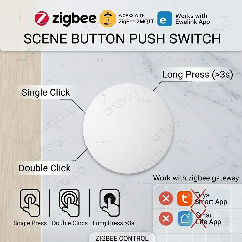Zigbee Button Scene Switch Wir - Zigbee Smart Button Scene Switch review and price