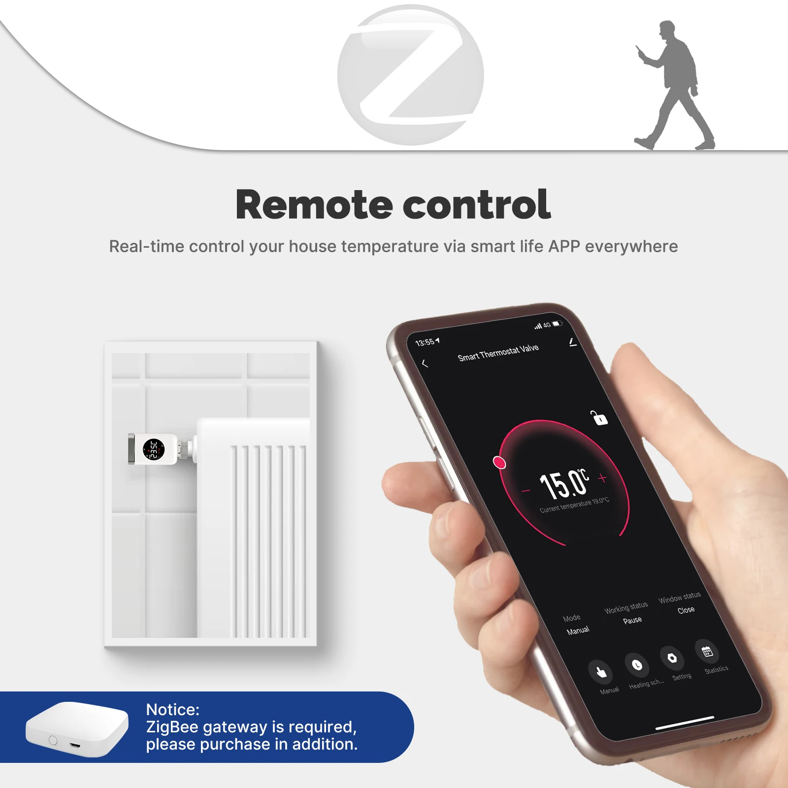 MOES Tuya Smart Zigbee Thermos - Wifi Radiator Valve Thermostat review and price
